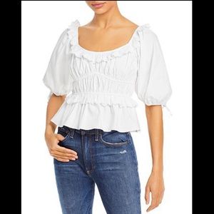 COPY - NWT Aqua Snow Hill Smocked Top